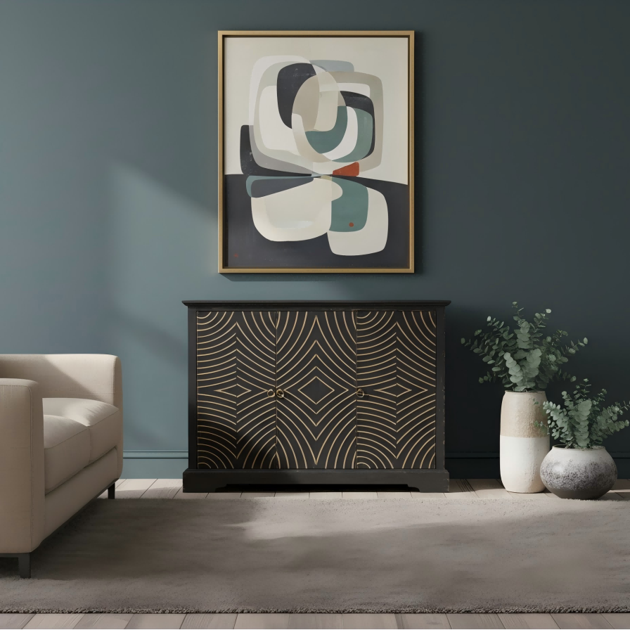 Ondura Black 3-Door Cabinet